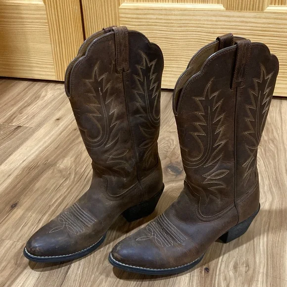 Ariat Brown Heeled Boots - Picture 7 of 8